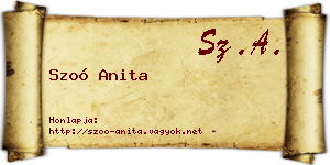 Szoó Anita névjegykártya