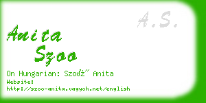 anita szoo business card